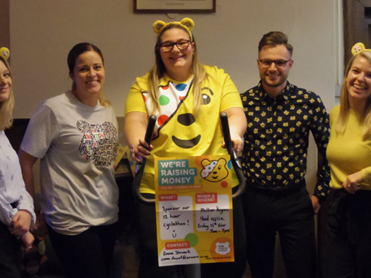 Milton Keynes team 12-Hour Cyclathon for Children In Need